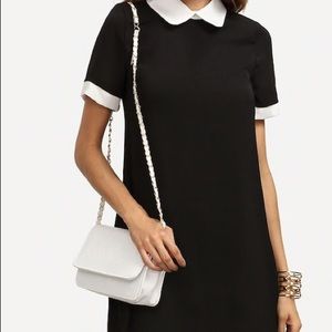 EUC-SHEIN-Peter Pan Collar Dress-Black n White-M